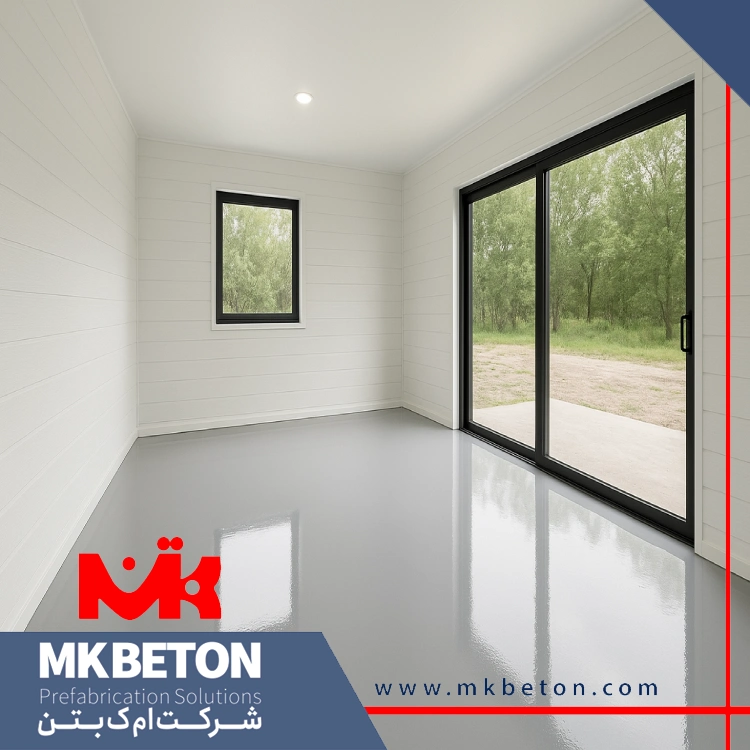 کف سازی خانه پیش ساخته با اپوکسی