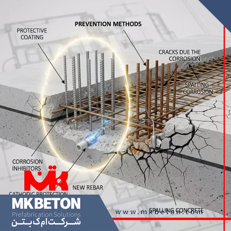 پیشگیری از خوردگی آرماتور با افزایش ضخامت پوشش بتن